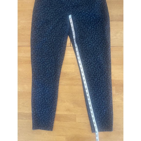 Spanx Leggings Jegging Ankle Women’s XL Blue Leopard‎ Jean-Ish Stretch - Picture 3 of 7